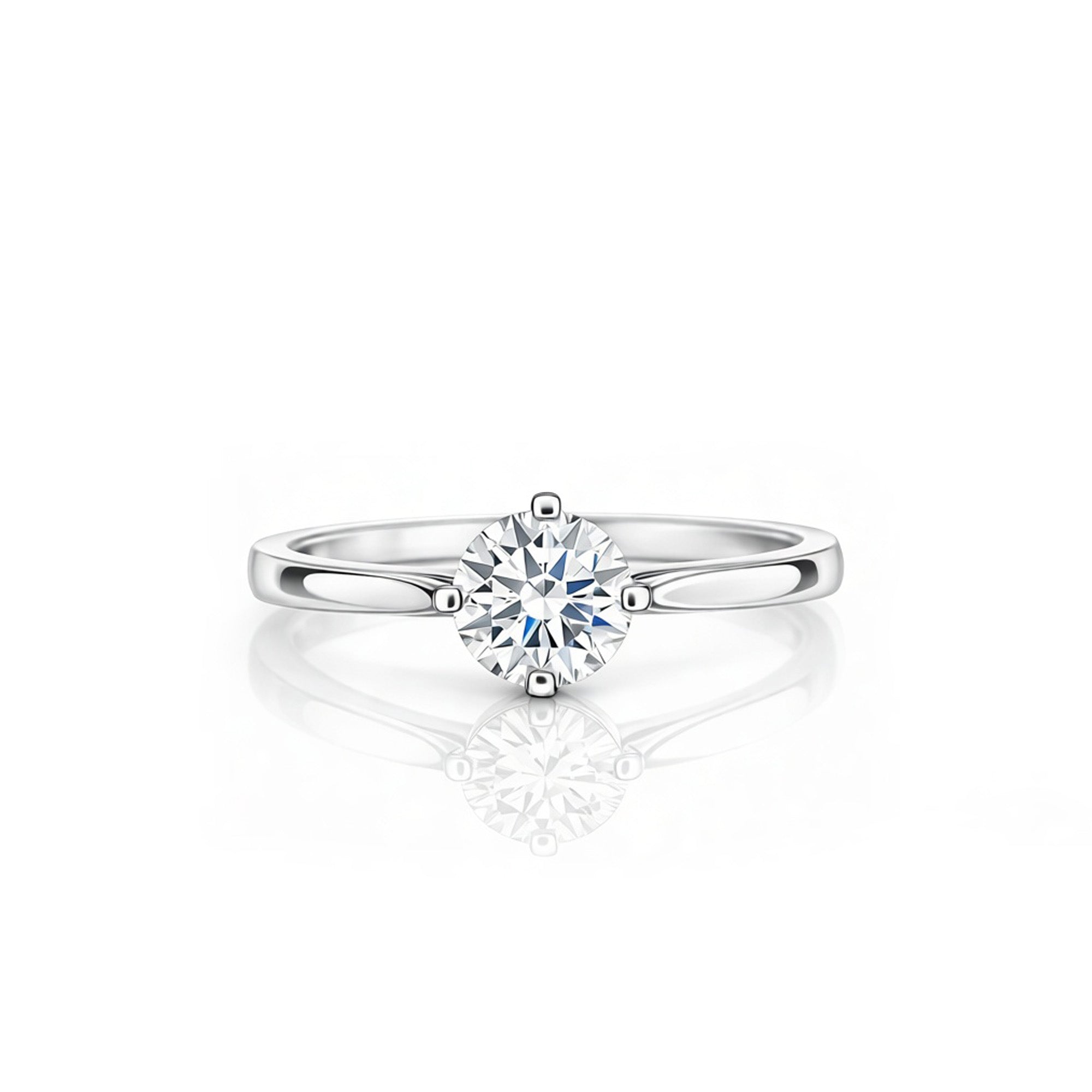 Classic 4-Prong Solitaire Diamond Engagement Ring