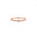 Dainty Baguette Ring in 18K Solid Gold | Minimalist Wedding Band