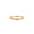 Dainty Baguette Ring in 18K Solid Gold | Minimalist Wedding Band