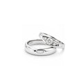 Infinity Curve White Gold Diamond Wedding Band Set