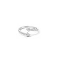 18K Pave Diamond Arrow Open Diamond Ring