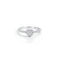 18K Heart Cut Haloe Diamond Ring
