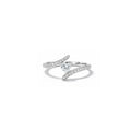 18K Heart Cut Diamond Bypass Diamond Ring