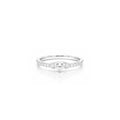 18K Solitaire Diamond Ring with Pave Diamond Band