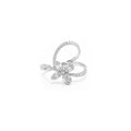 18K Baguette Diamond Flower Statement Ring
