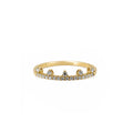 18K Dainty Gold Tiara Crown Ring