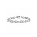 18K Art Deco Style Tennis Diamond Bracelet