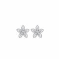 18K Blossom Diamond Stud Earrings