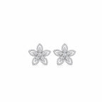 18K Blossom Diamond Stud Earrings