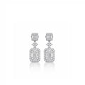Art Deco Baguette Diamond Diamond Drop Earrings