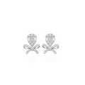 18K Sparkling Bow & Teardrop Diamond Stud Earrings