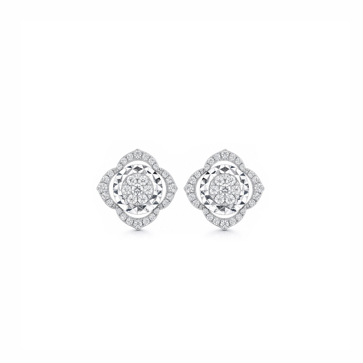 Kaleidoscope Bloom Diamond Stud Earrings