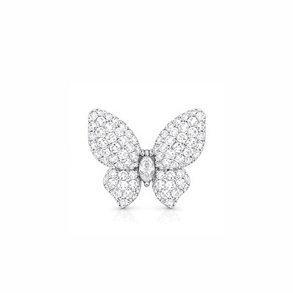 Classic Sparkling Pavé Butterfly Stud Earrings