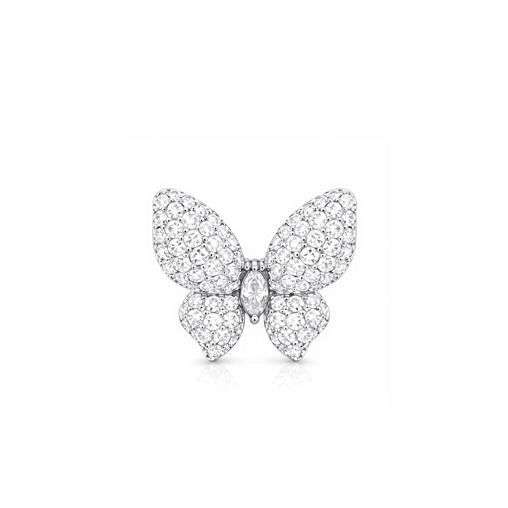 Classic Sparkling Pavé Butterfly Stud Earrings