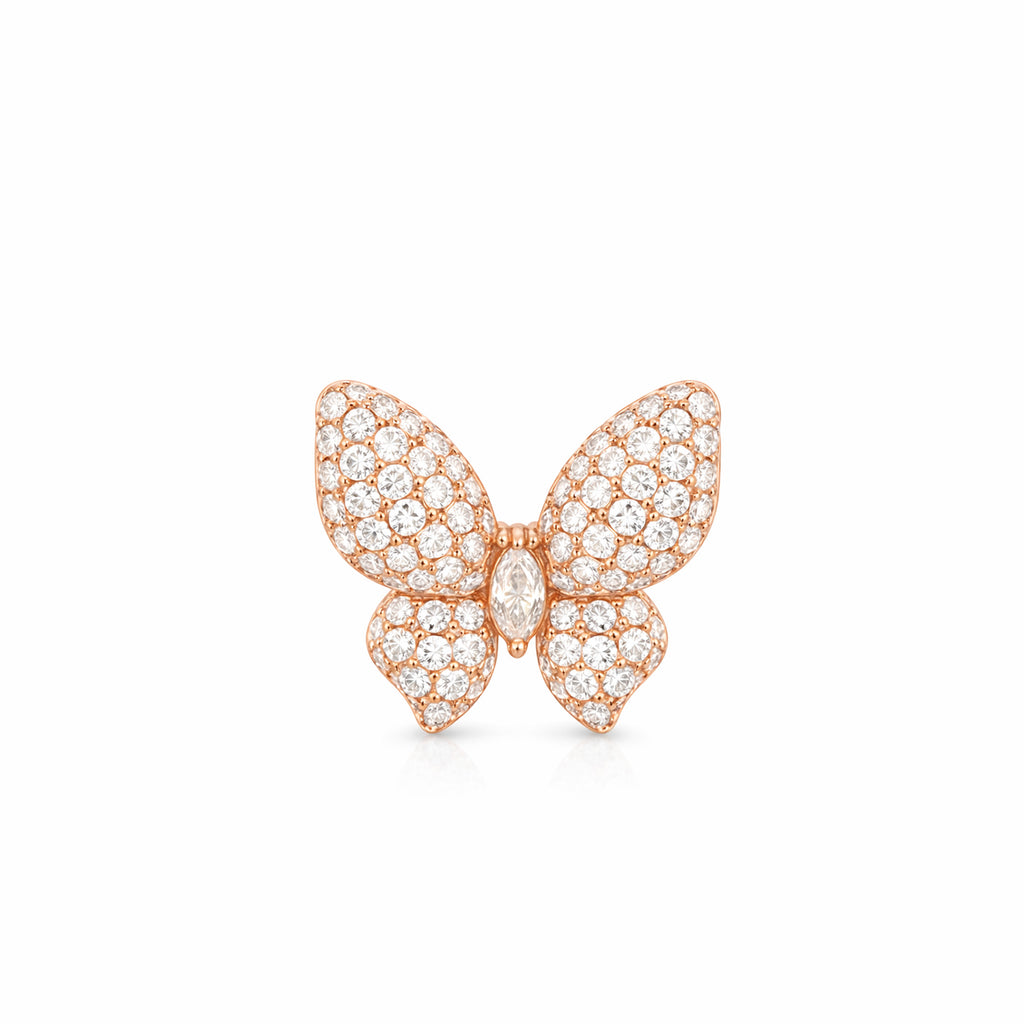 Classic Sparkling Pavé Butterfly Stud Earrings