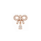 Pave Bow Drop Diamond Pendant