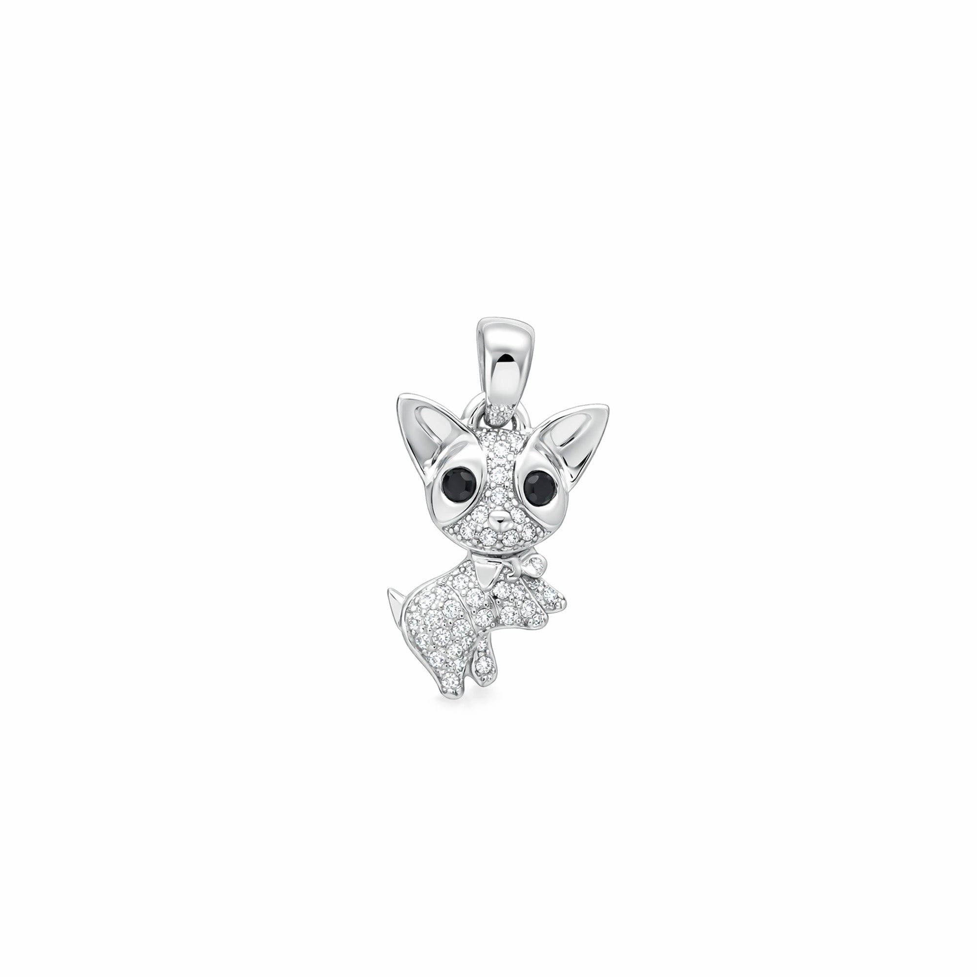 Genuine Pavé Diamond Dog Pendant