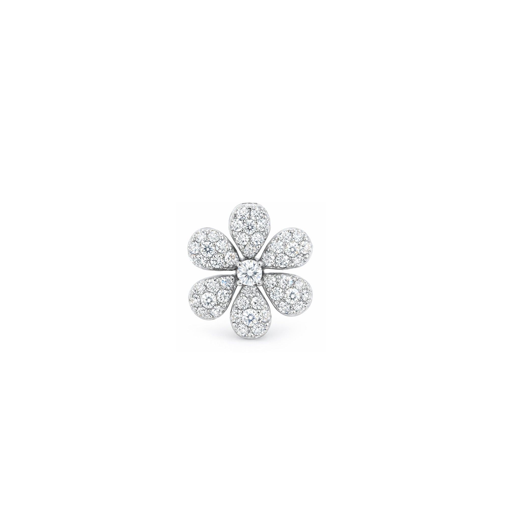 18K Sparkling Crystal Flower Cluster Pendant