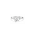 18K Illusion Heart Diamond Ring