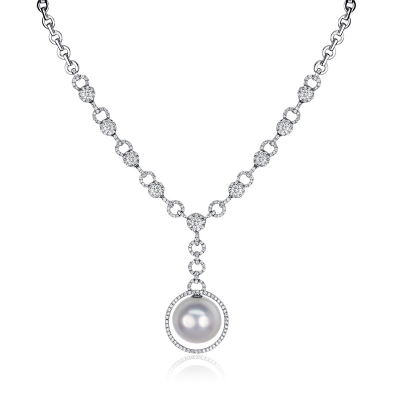 NECKLACE WITH PEARL AND DIMAOND 