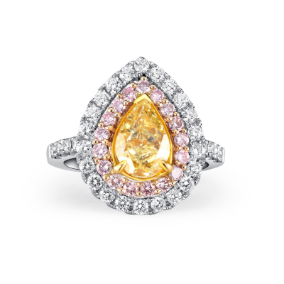 RING WITH FANCY YELLOW DIAMOND